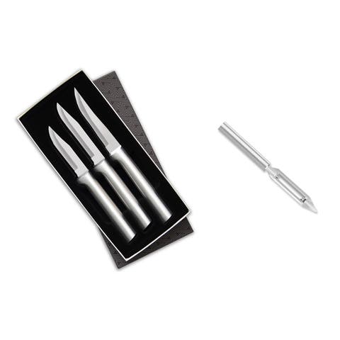 3 Piece Paring Knives Galore Set & 1.75-Inch Swivel Vegetable Peeler