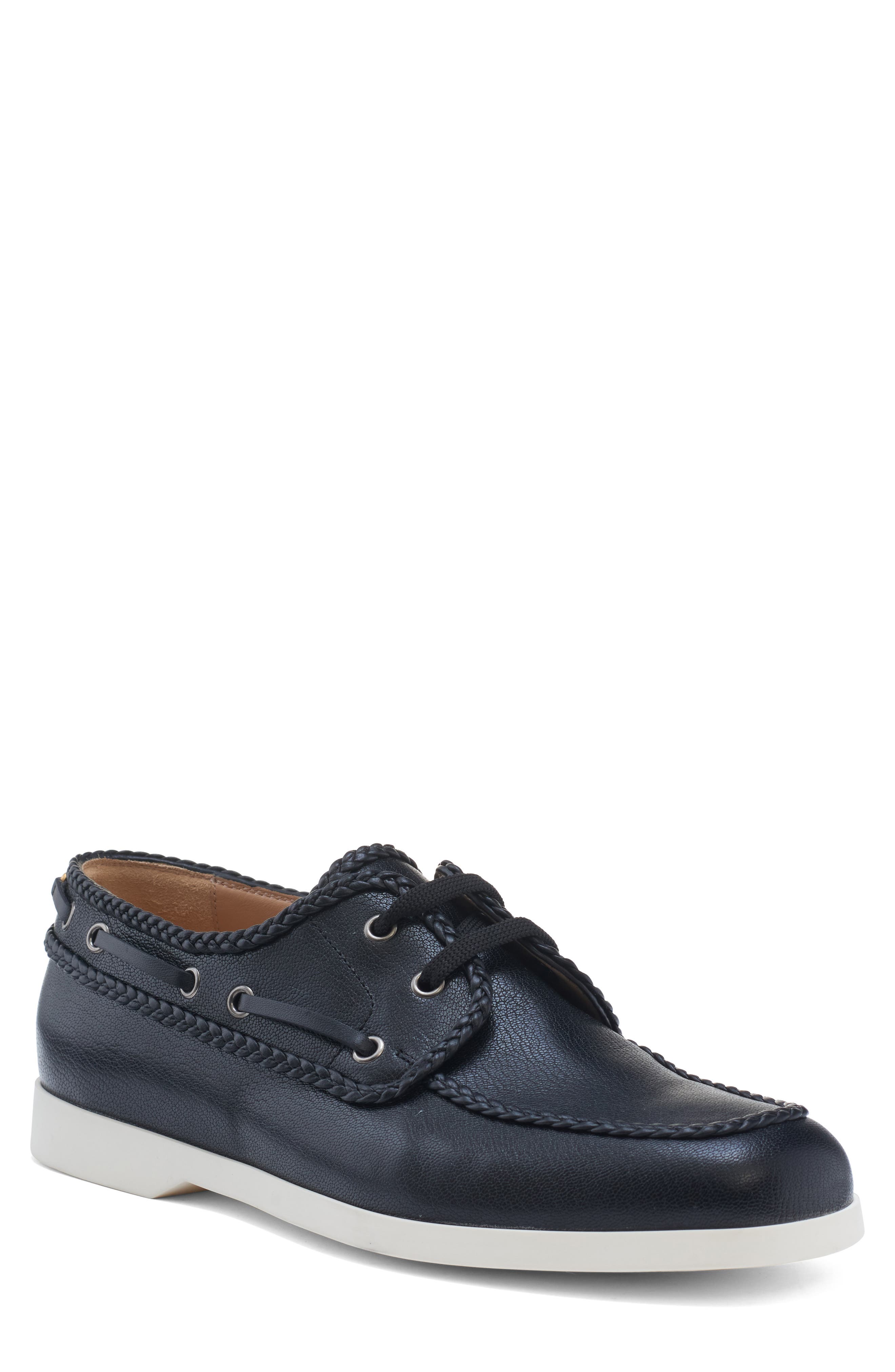Valentino Garavani VLOGO Signature Boat Shoe, Main, color, Nero