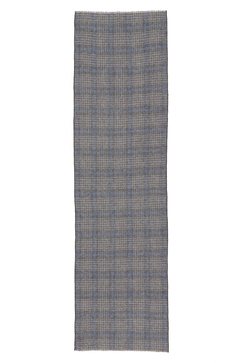 Glen Plaid Cashmere Scarf, Alternate, color, GREY /BLACK