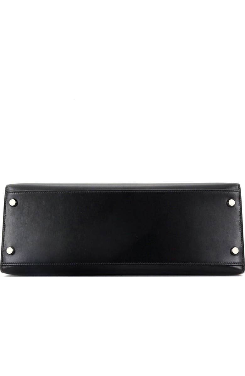 Pre-Owned Hermes Kelly Handbag Black Box Calf with Palladium Hardware 32, Alternate, color,