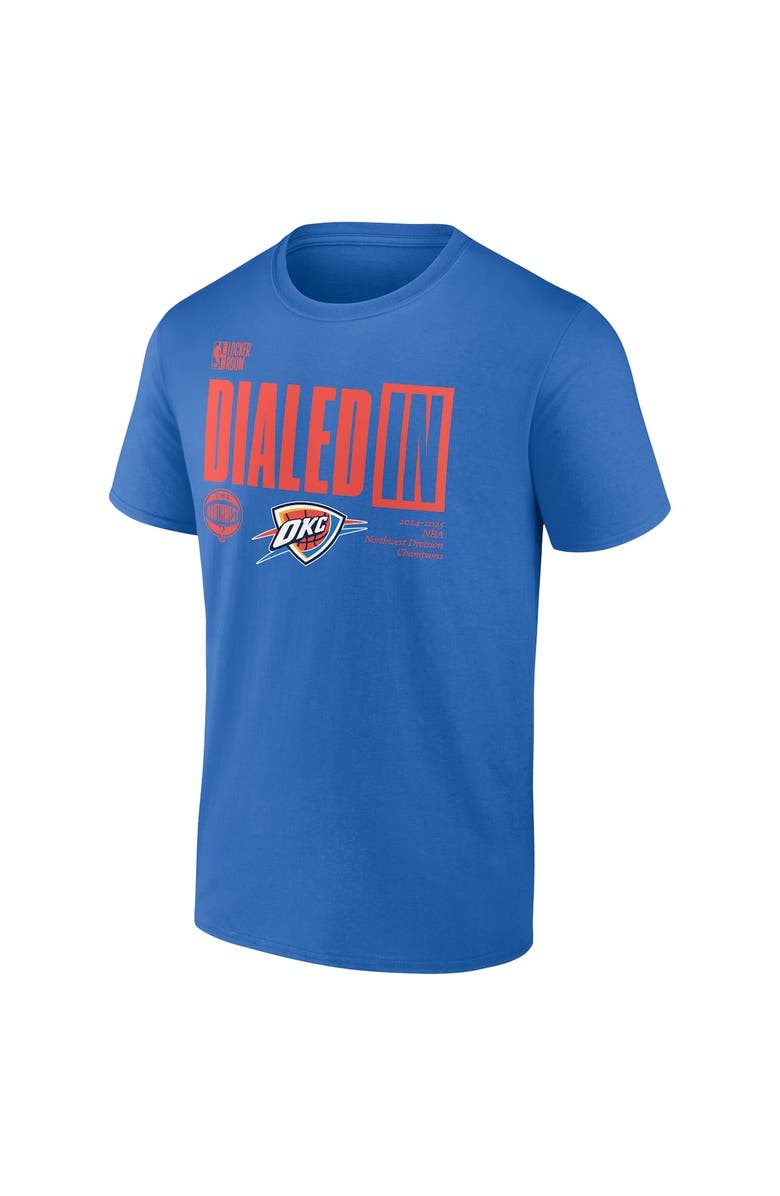 FANATICS Men's Fanatics  Blue Oklahoma City Thunder 2025 Northwest Division Champions Locker Room T-Shirt, Alternate, color, 
