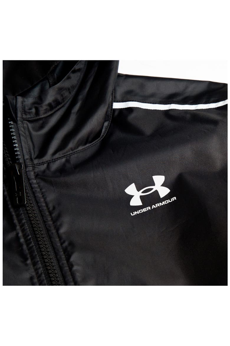 Kids' Madeweather Hooded Windbreaker Jacket, Alternate, color, BLACK