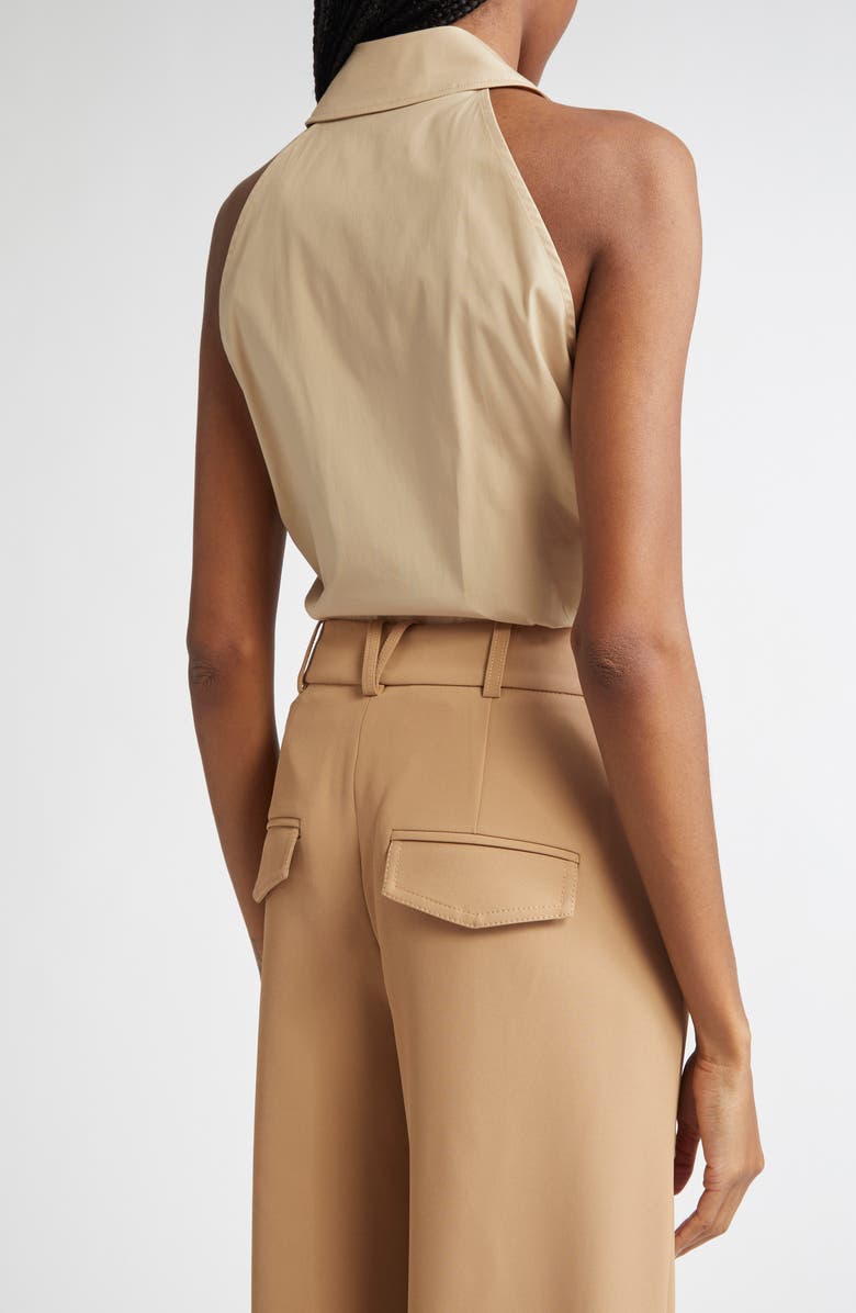 Veronica Beard Regina Sleeveless Shirt, Alternate, color, Stone Khaki