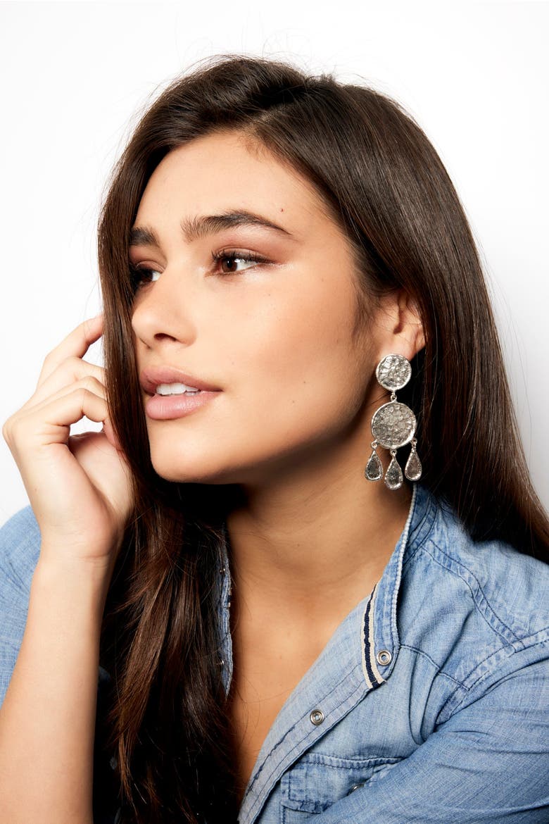Swanee Earrings, Alternate, color, SILVER