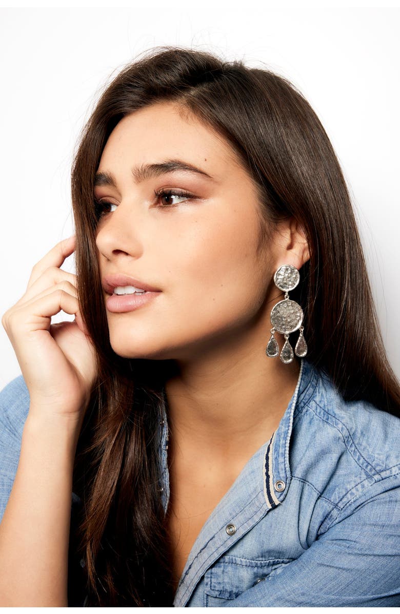 SYLVIA TOLEDANO Swanee Earrings, Alternate, color, Silver