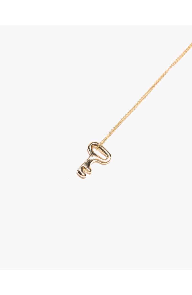 Odette New York Key Necklace, Alternate, color, Brass