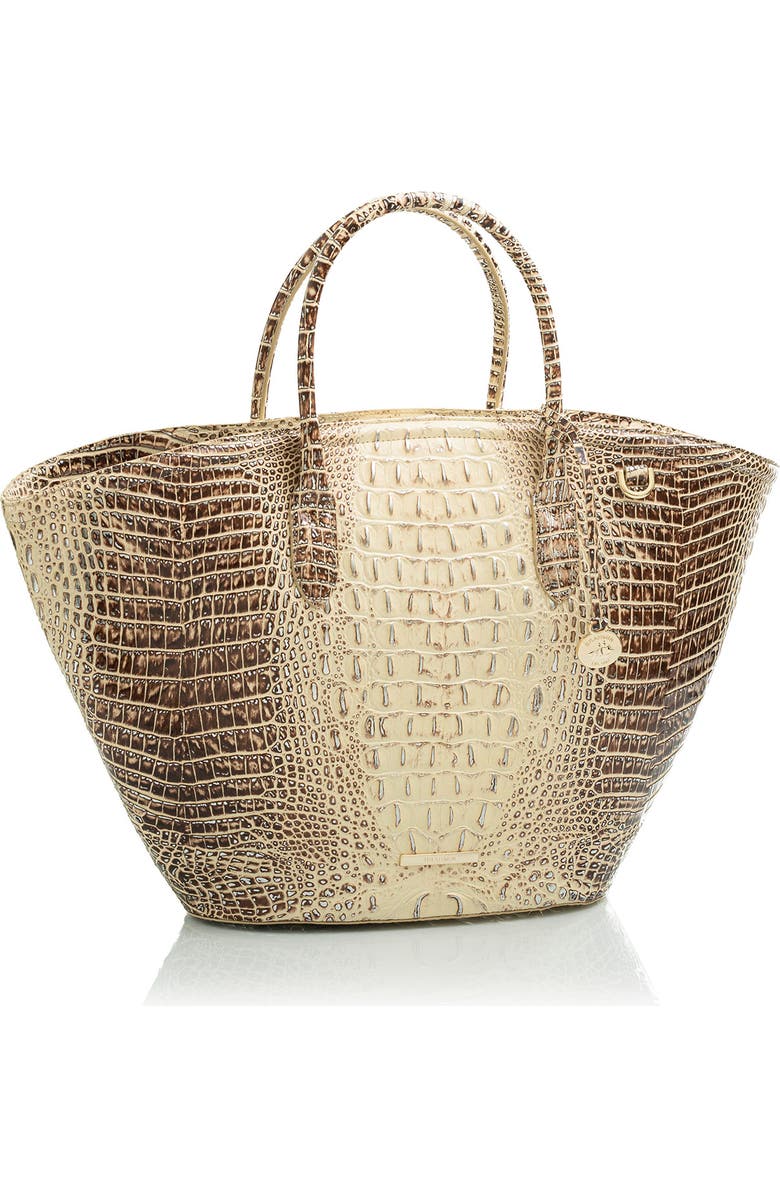 Brahmin Mira Croc Embossed Leather Tote, Alternate, color,