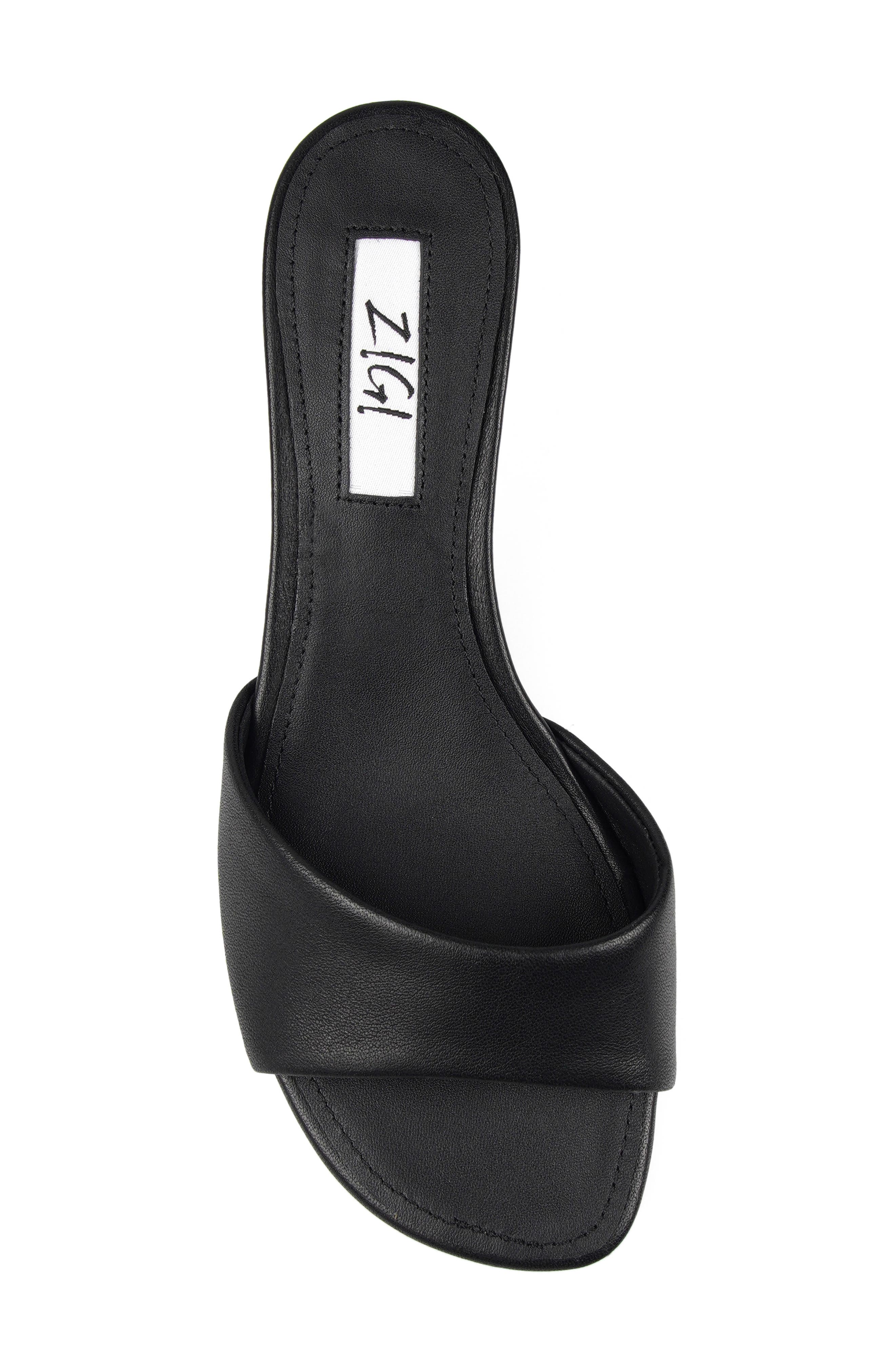 ZIGI <p>Cashmoney  Slide Sandal (Women)</p>, Alternate, color, Black Leather