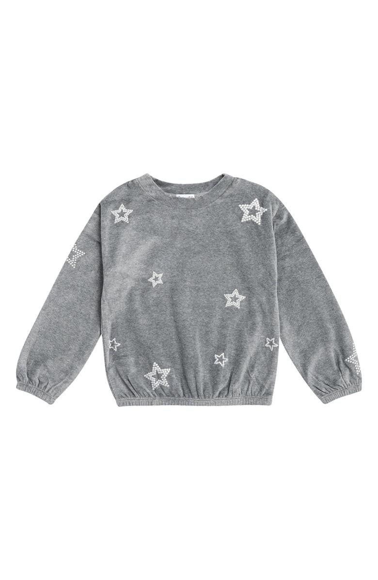 Splendid Kids' Foil Star Pullover Sweatshirt, Main, color, 