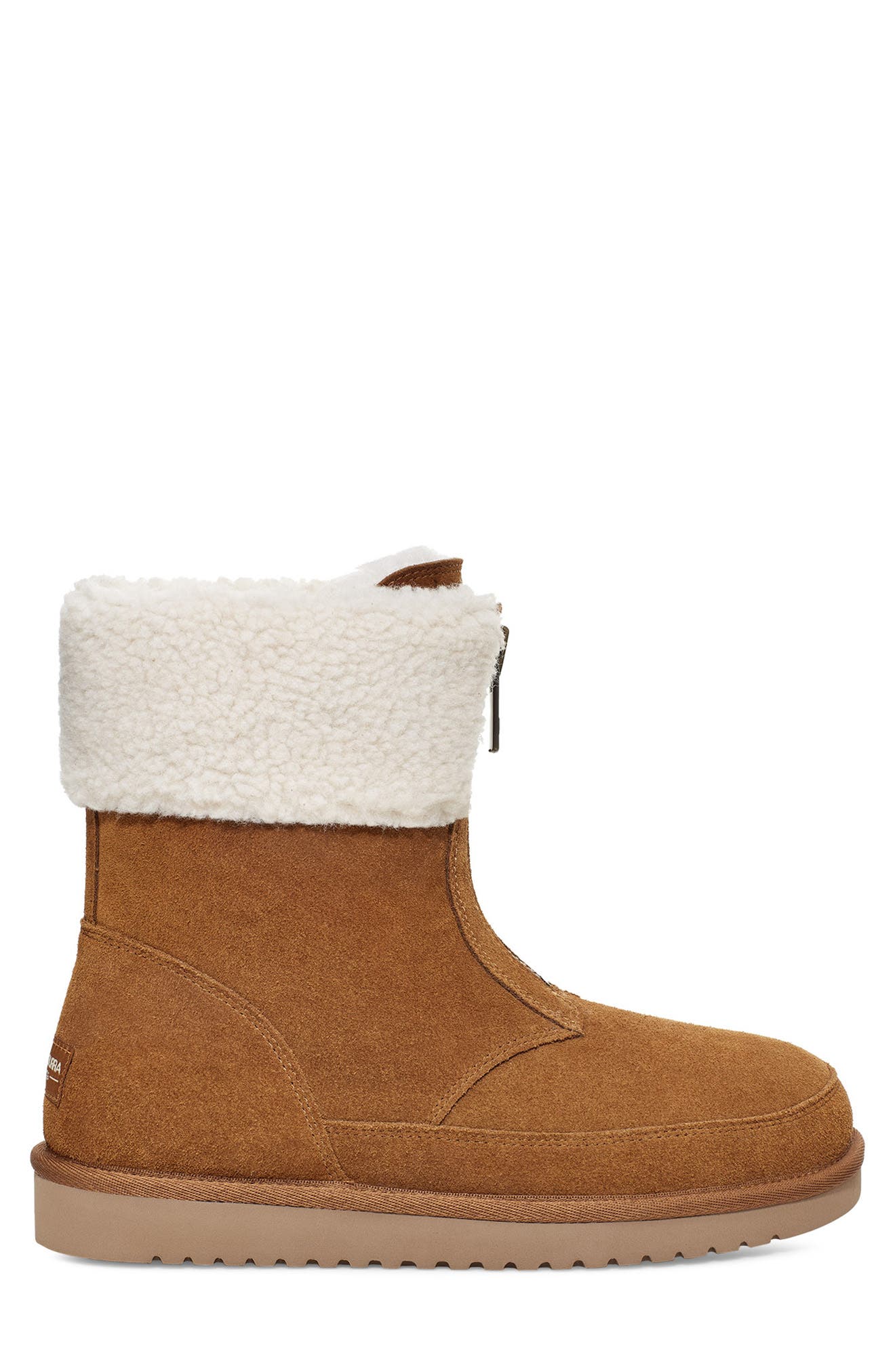 KOOLABURRA BY UGG Lytta Faux Shearling Lined Short Boot, Alternate, color, CHESTNUT