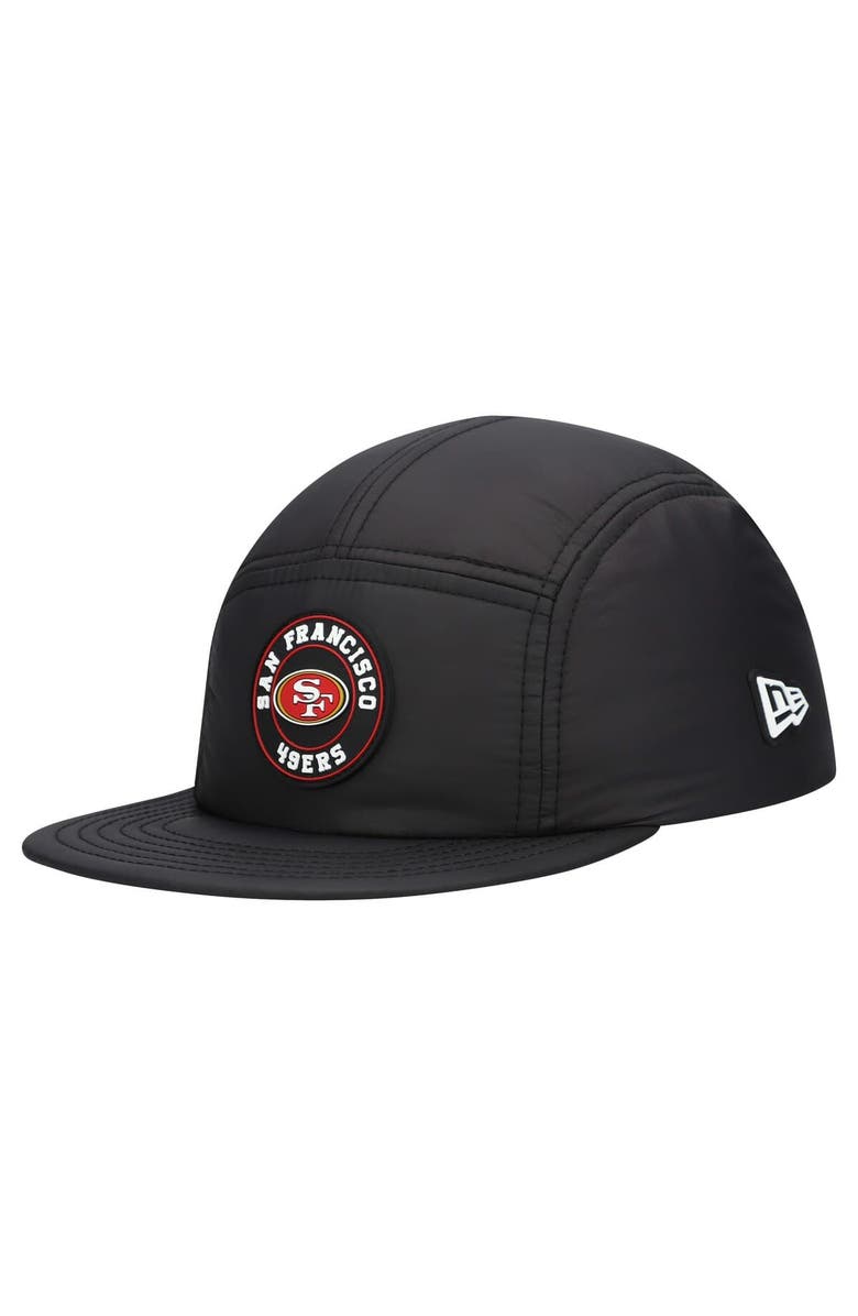 New Era Men's New Era  Black San Francisco 49ers Quilted Camper Adjustable Hat, Main, color, Black