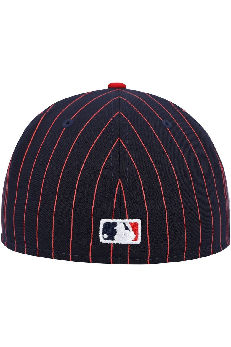 Men's New Era  Navy Boston Red Sox Concepts Pinstripe 59FIFTY Fitted Hat, Alternate, color, Navy