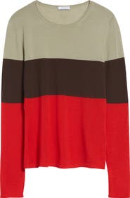 FERRAGAMO Colorblock Virgin Wool Sweater