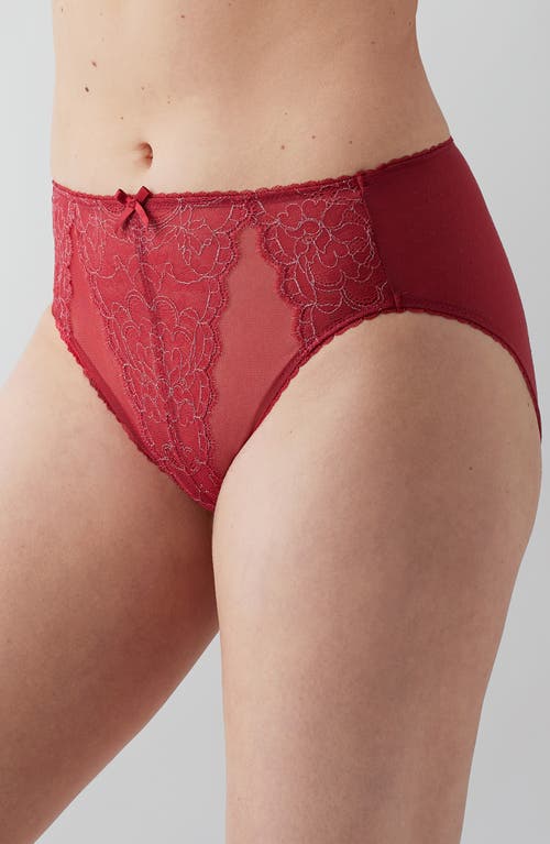 Wacoal Retro Chic High Cut Briefs In Red