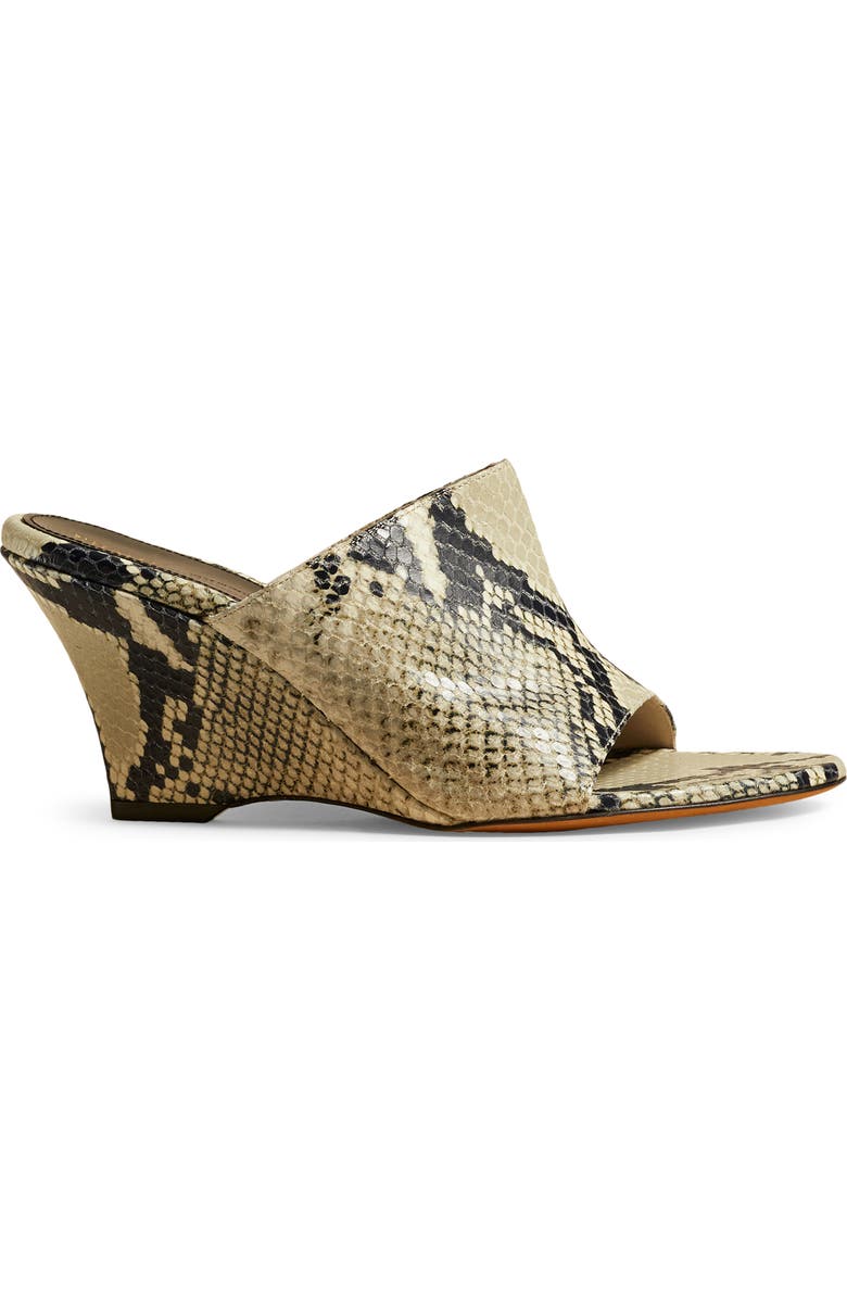 Khaite Marion Python Embossed Wedge Sandal, Alternate, color,