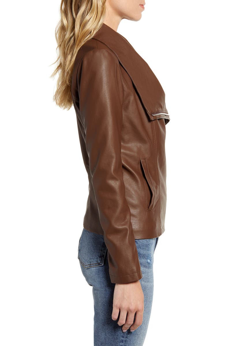 BB Dakota by Steve Madden BB Dakota Up to Speed Faux Leather Moto Jacket, Alternate, color,