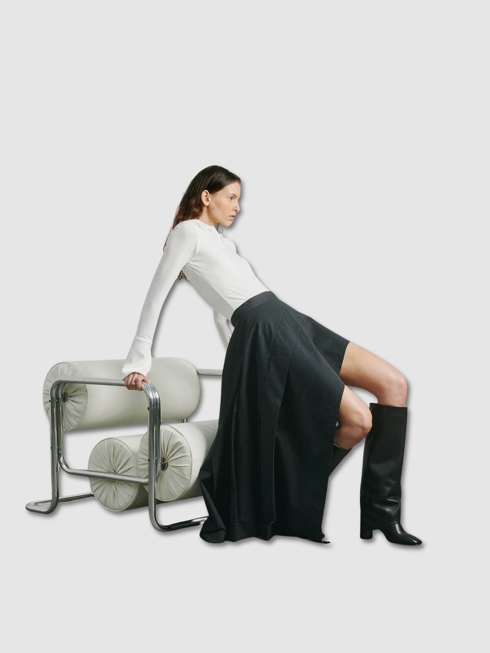 MI/MAI Nolan High Leather Turn Up Boot, Alternate, color, Black