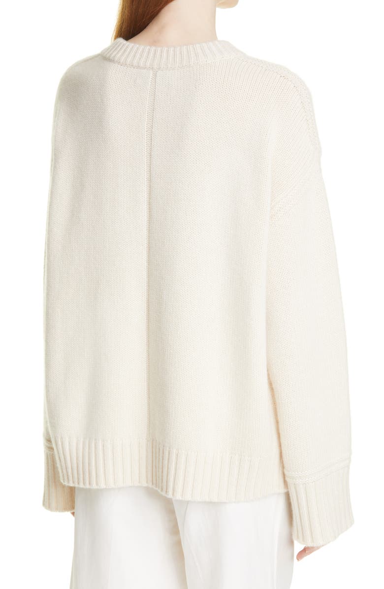 La Ligne Oversize Cashmere Henley Sweater, Alternate, color, 