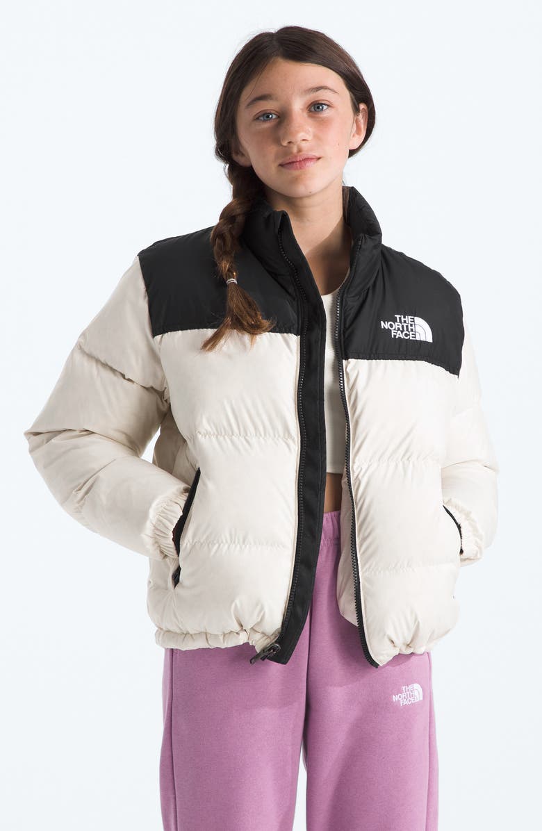 The North Face Kids' 1996 Retro Nuptse<sup>®</sup> Packable 700 Fill Power Down Jacket, Main, color, White Dune