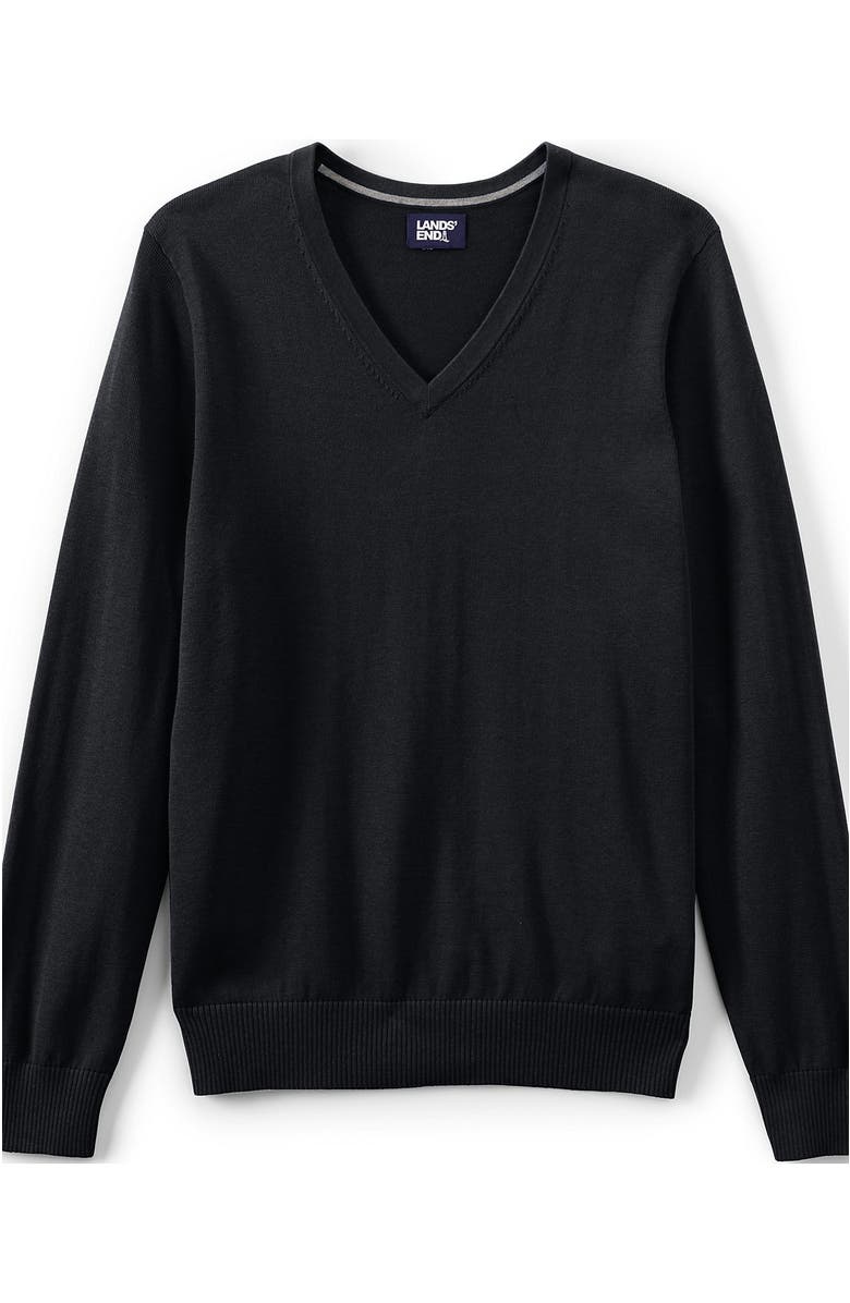 Lands' End Cotton Modal V-neck Sweater, Alternate, color, 