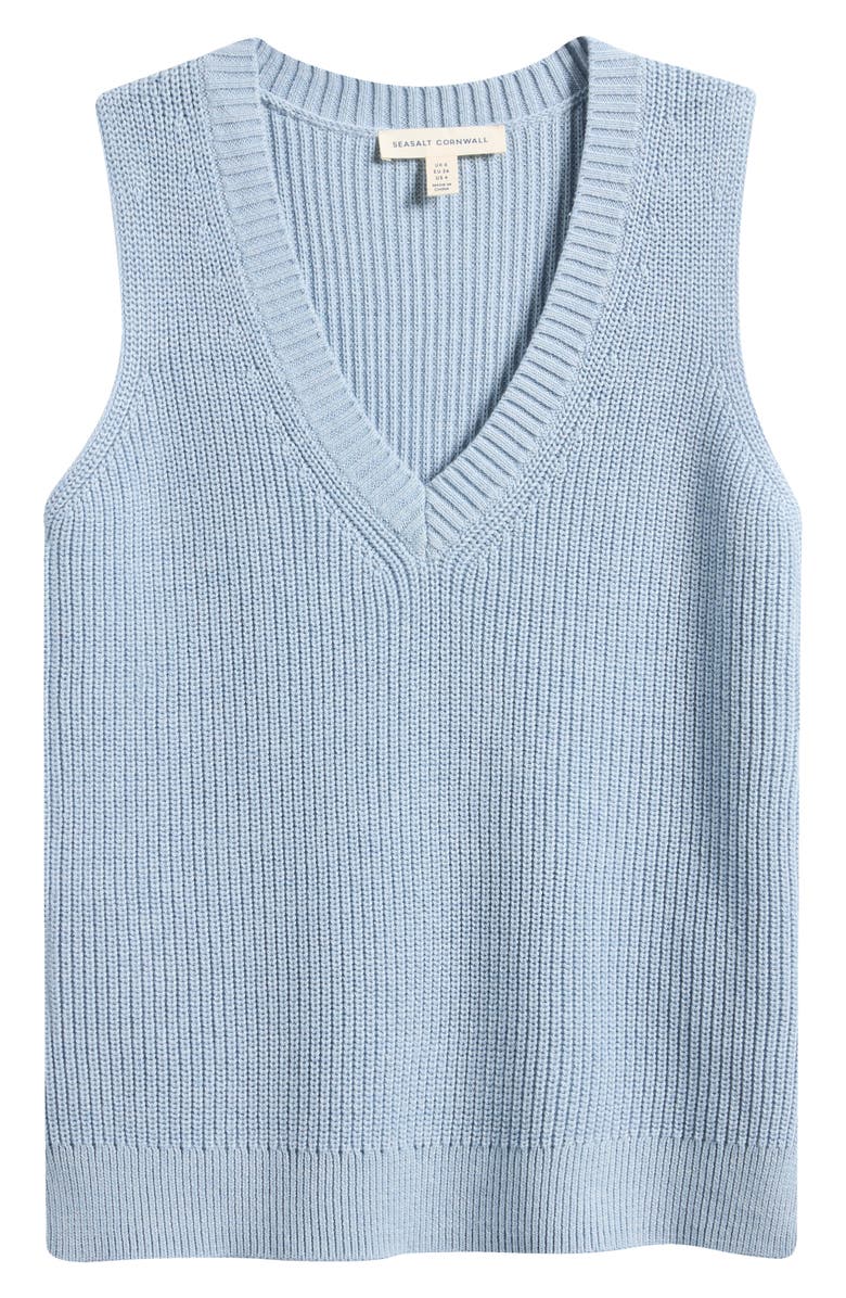Seasalt Cornwall Lookout Point Knit Vest, Main, color, Blue Fog