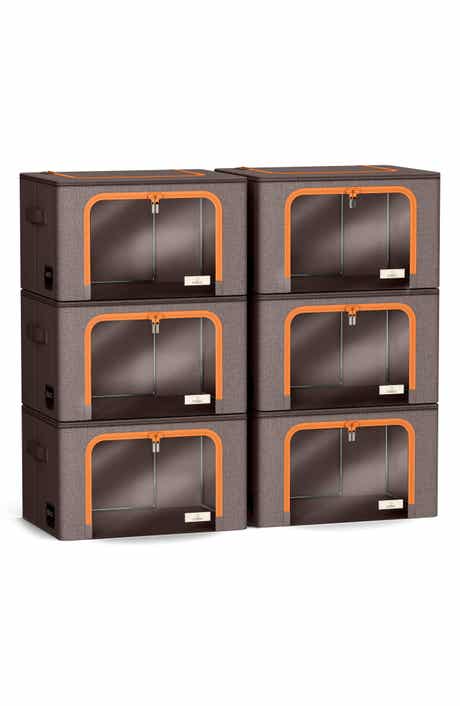 6-Pack Medium Foldable Storage Bins