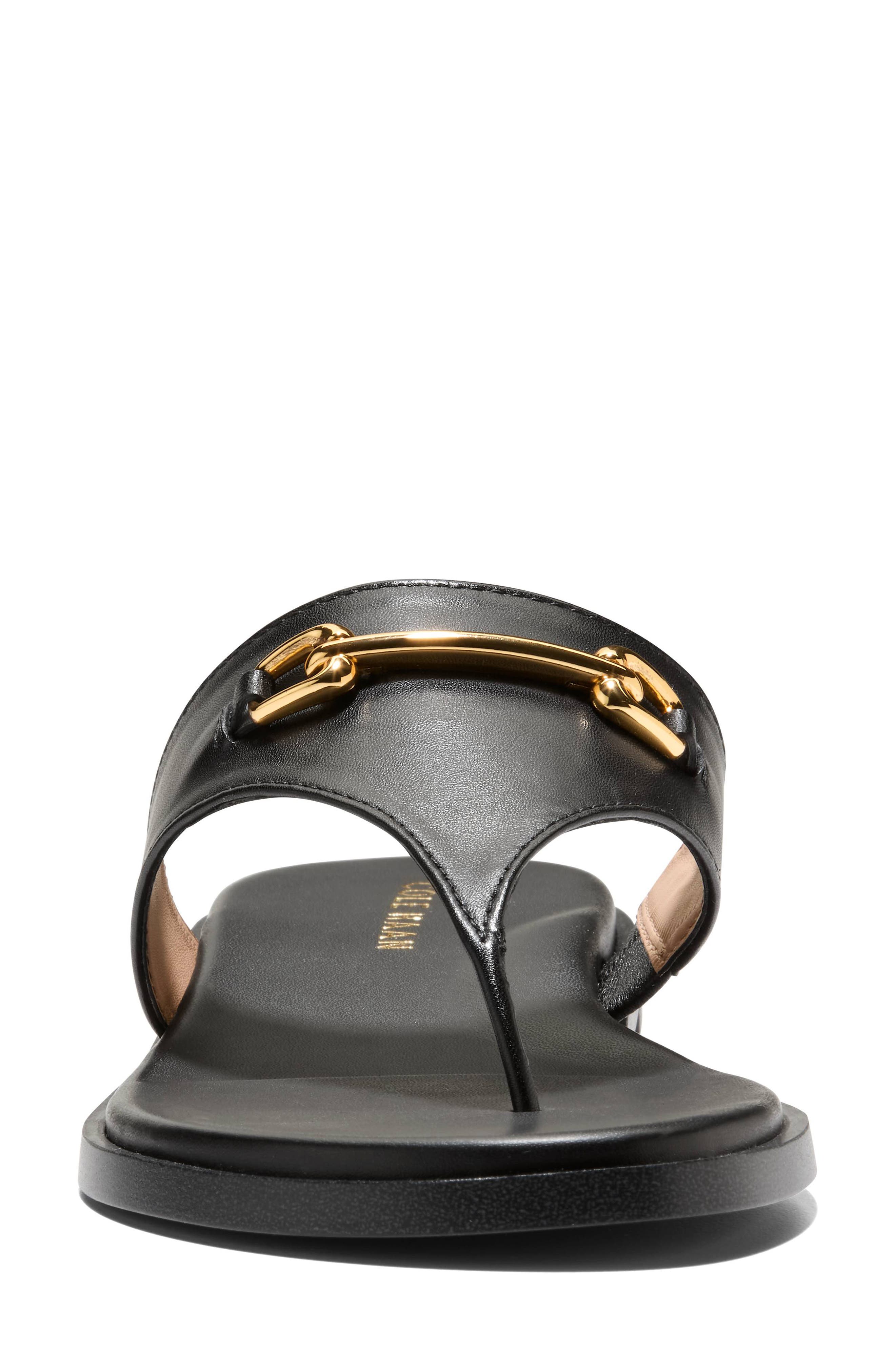 Cole Haan Flynn Thong Sandal, Alternate, color, Black Leather