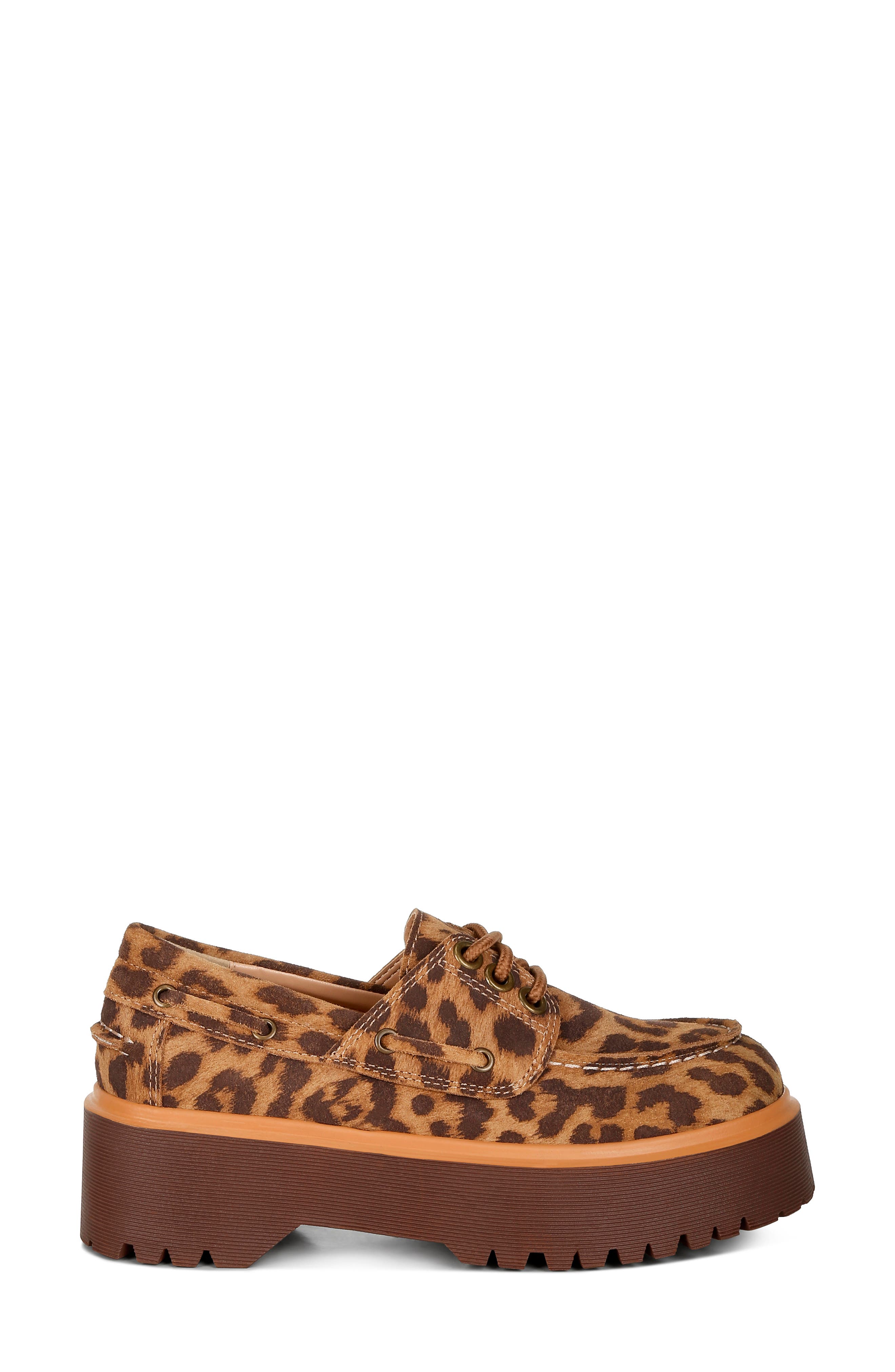 Rag & Co Onglur Platform Boat Shoe, Alternate, color, Leopard