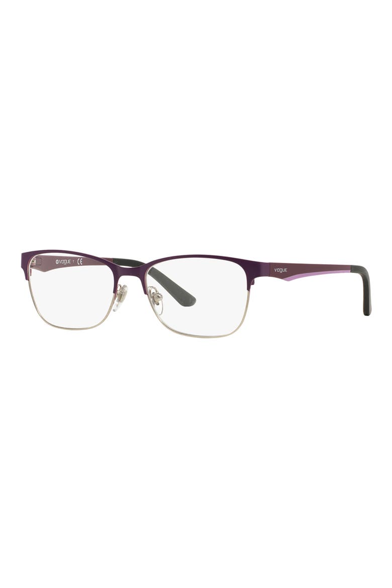 52mm Square Optical Glasses, Alternate, color, PLUM