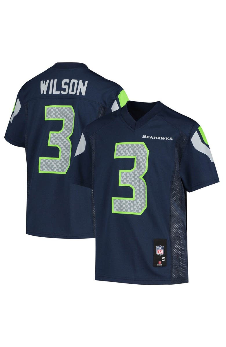 Outerstuff Youth Russell Wilson College Navy Seattle Seahawks Replica Player Jersey, Main, color, Navy