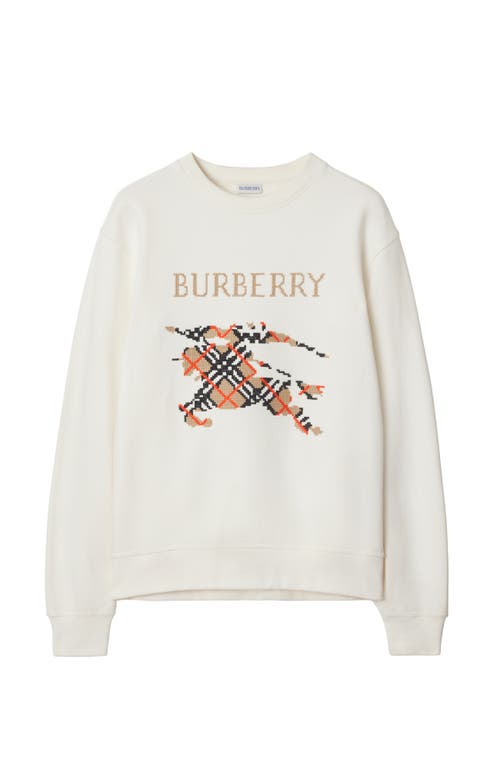 Burberry Crewneck Cotton Sweatshirt With Cross Stitch Ekd
