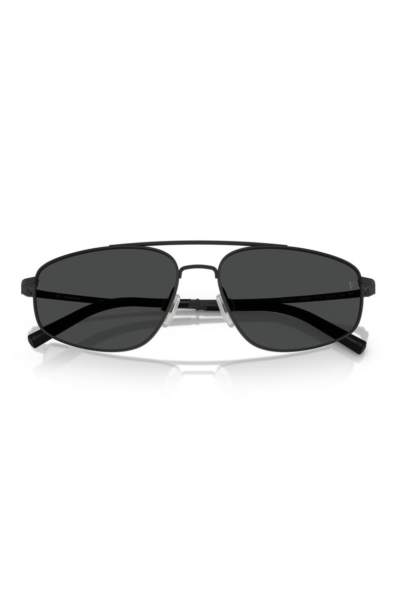 59mm Pilot Sunglasses, Alternate, color, MATTE BLACK/ DARK SLATE