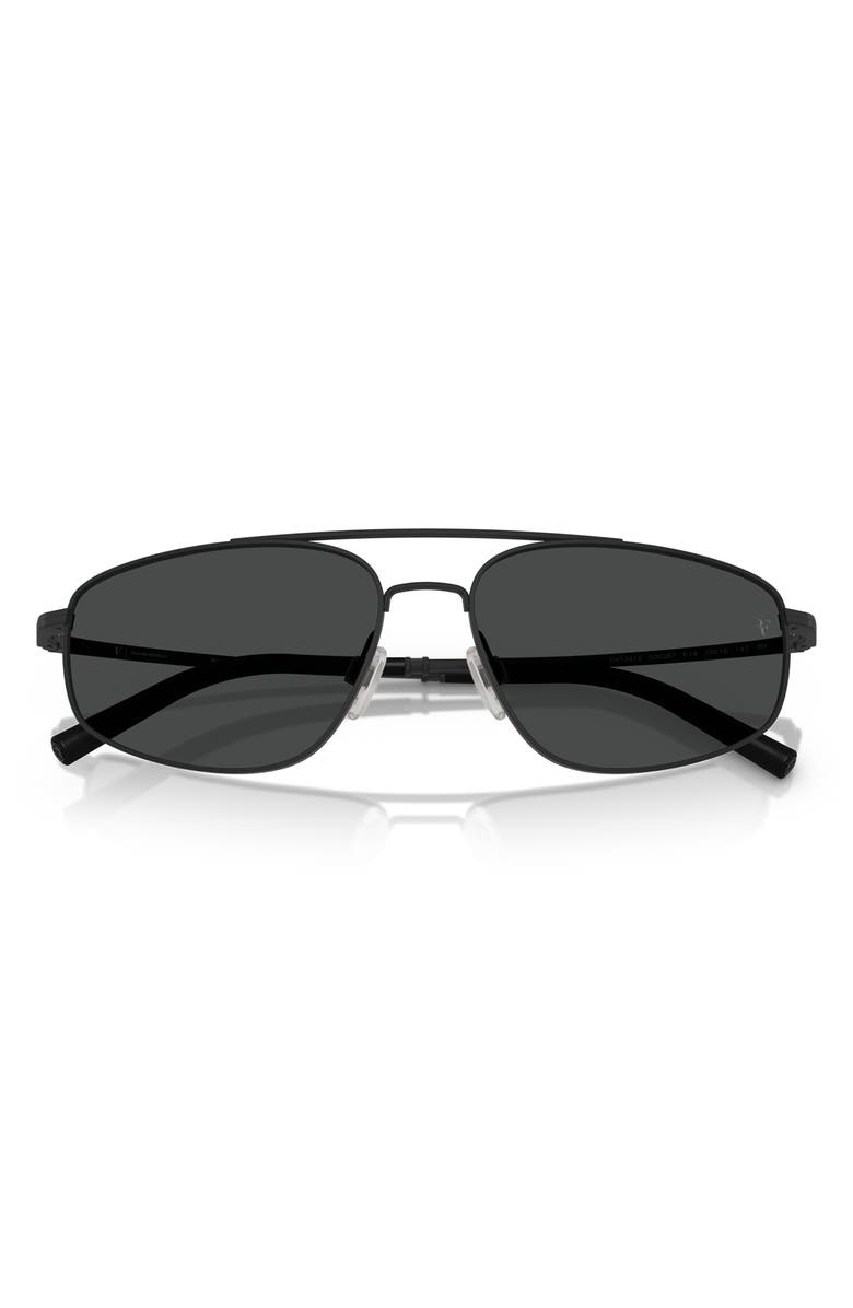 Oliver Peoples 59mm Pilot Sunglasses, Alternate, color, Matte Black/ Dark Slate