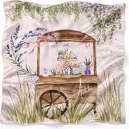 ADIBA Lavender Bloom Cart Silk Scarf