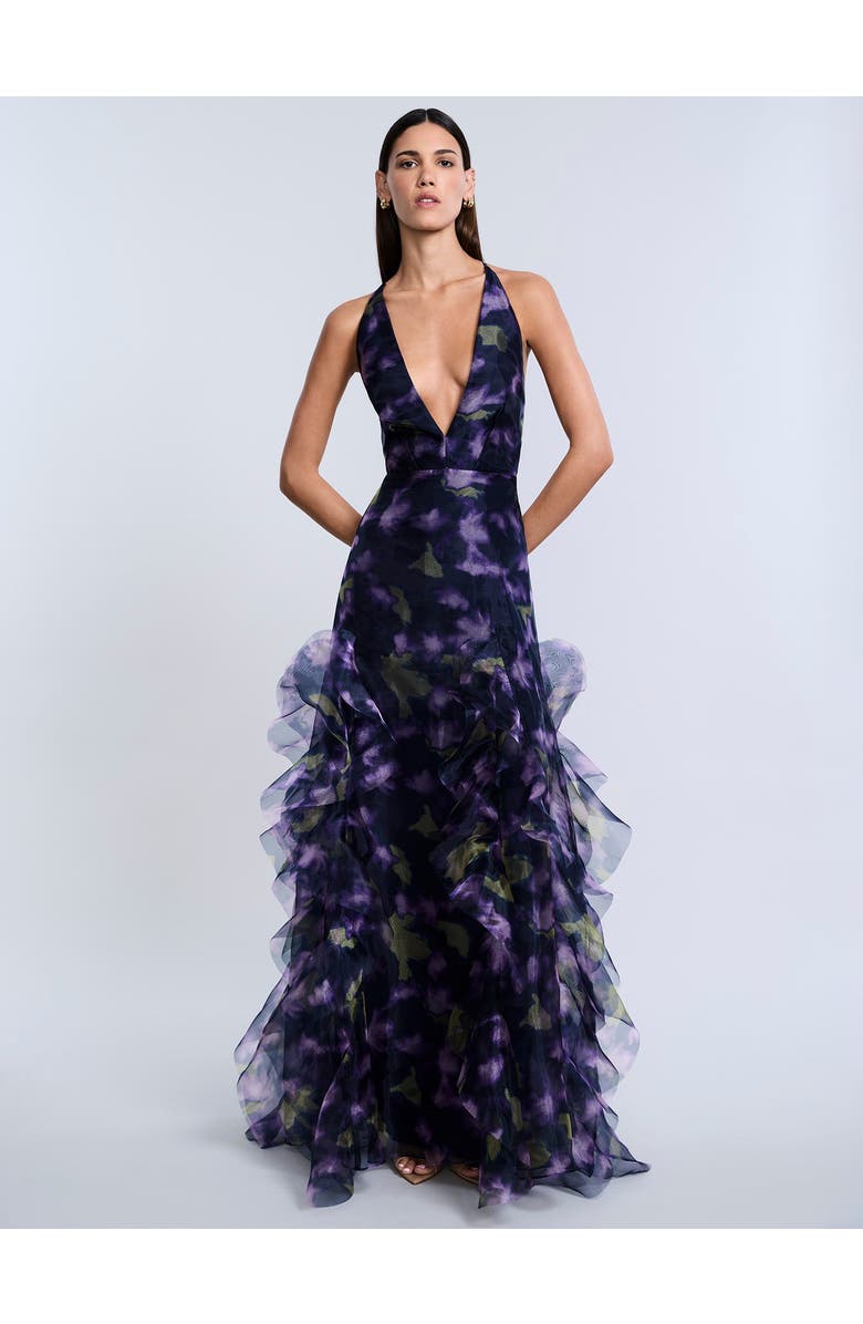 Printed Organza Gown