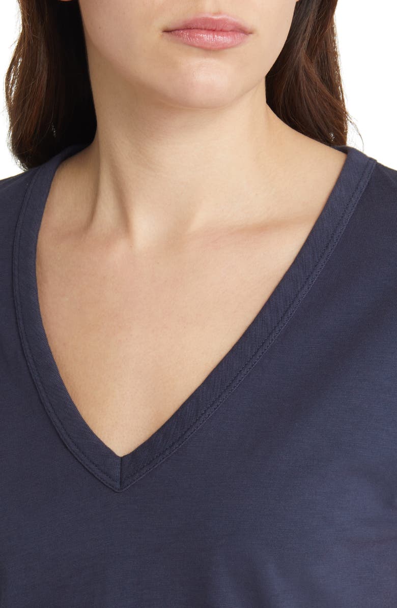 rag & bone The Vee Slub Cotton T-Shirt, Alternate, color, Salute