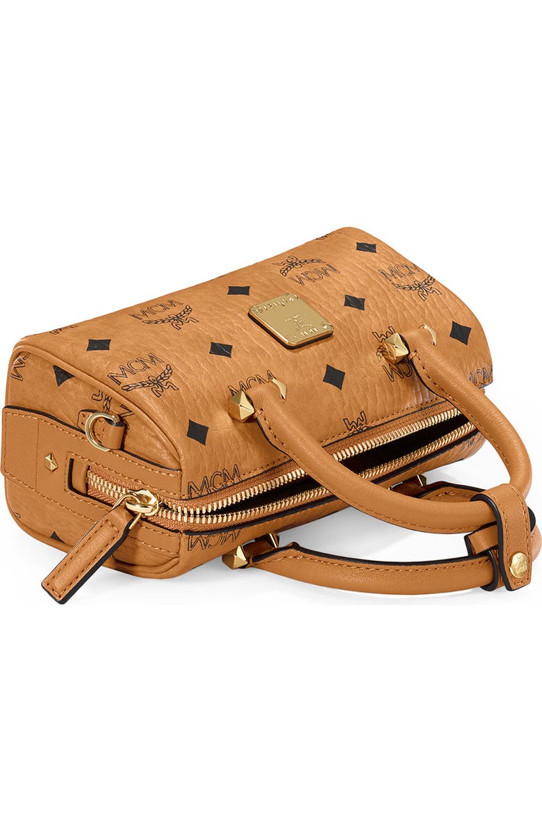 MCM Mini Ella Boston Top Handle Bag, Alternate, color,