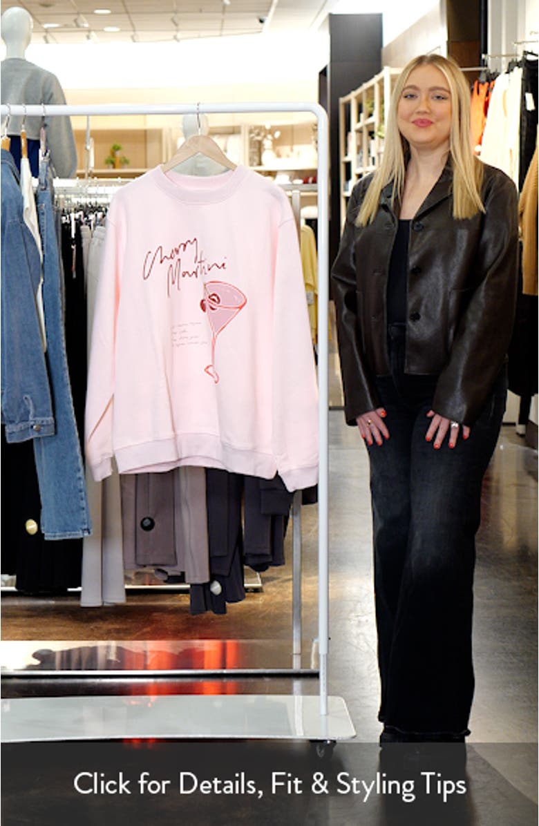 Cherry Martini Graphic Sweatshirt, sales video thumbnail