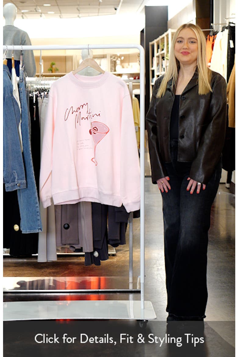 Cherry Martini Graphic Sweatshirt video