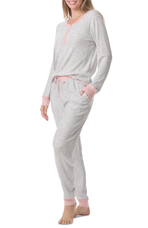 Splendid Rib Henley Pajamas In Feeder Stripe