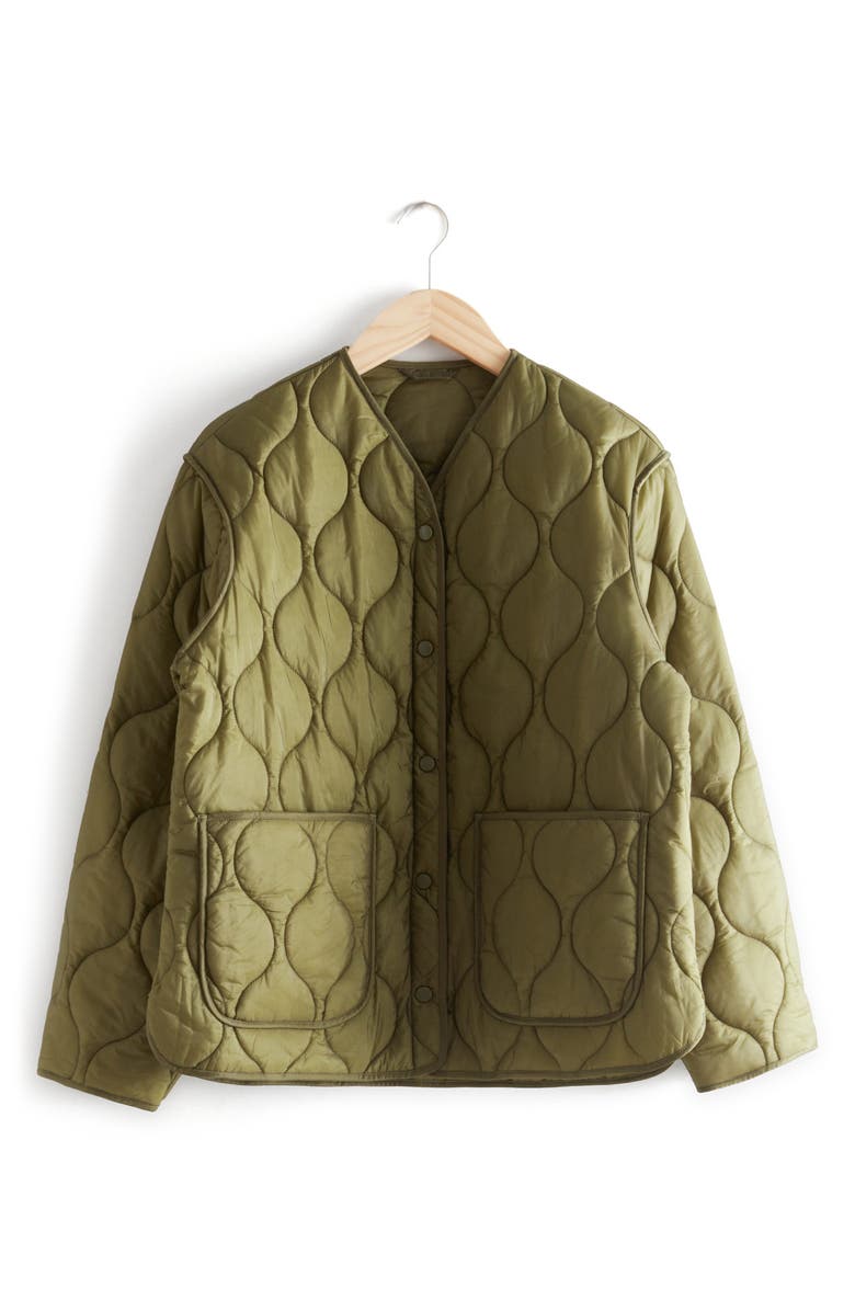 & Other Stories Oversize Wave Quilted Jacket, Alternate, color,