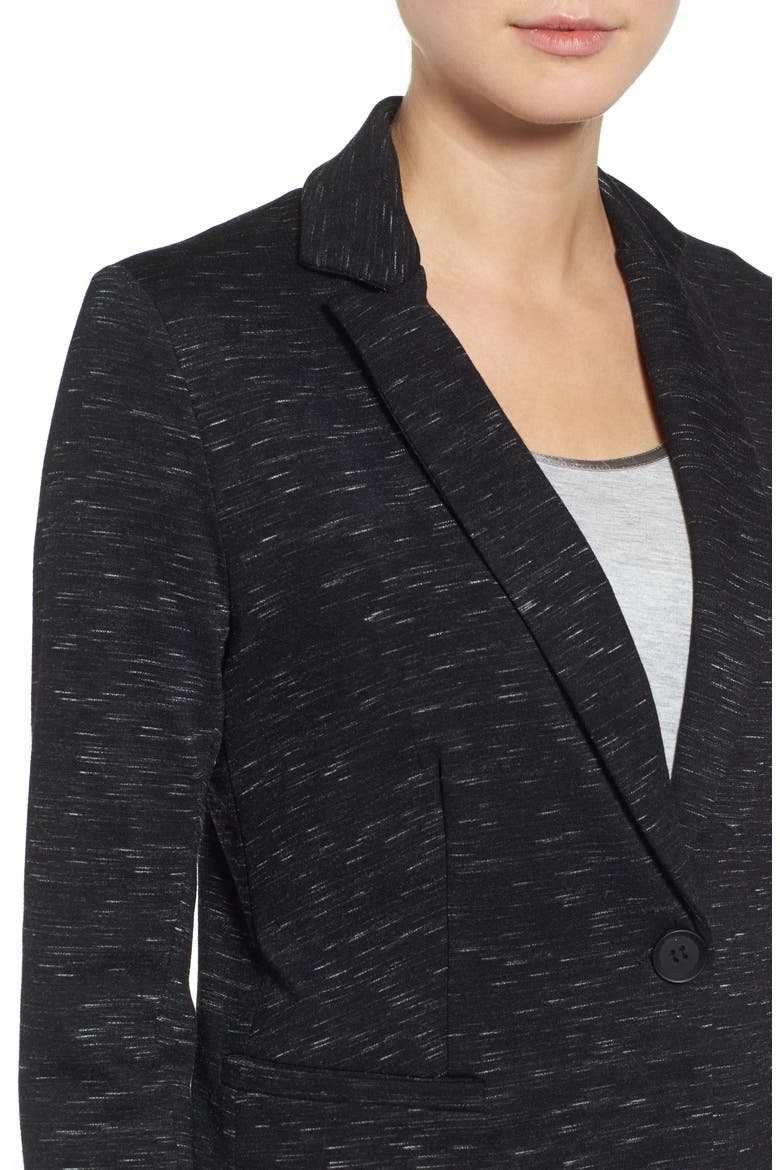 Knit Blazer, Alternate, color, BLACK SPACEDYE