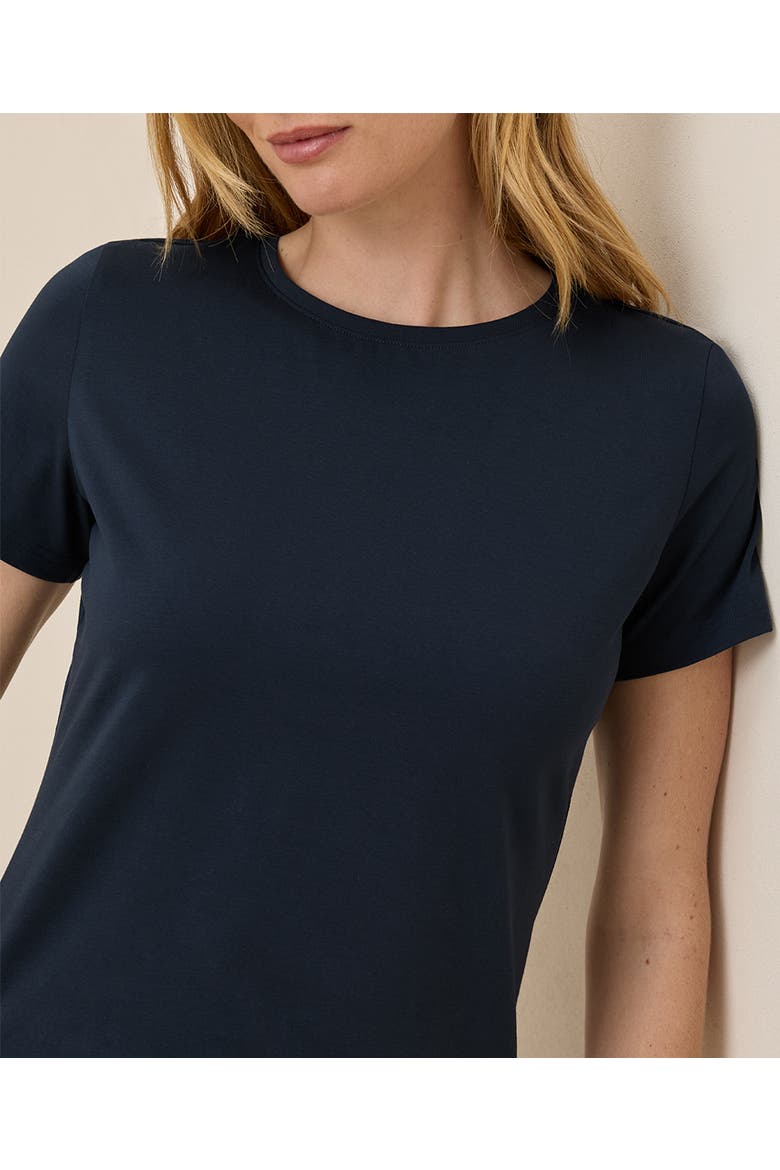 Luxe Stretch Jersey Slim Tee, Alternate, color, Midnight Blue