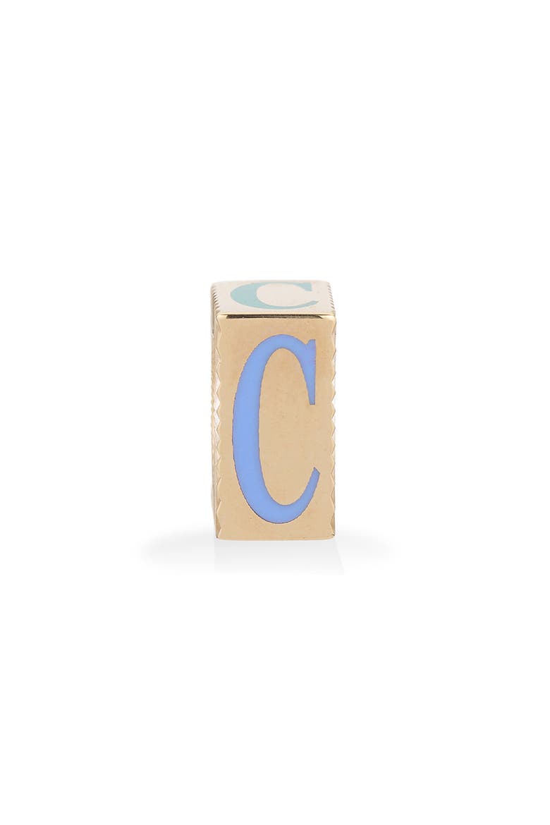 Initial Bead Charm, Alternate, color, YELLOW GOLD C