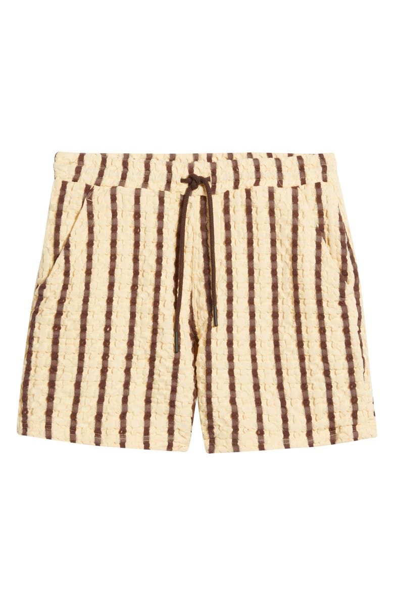 OAS Porto Stripe Waffle Shorts, Alternate, color, Tartufo