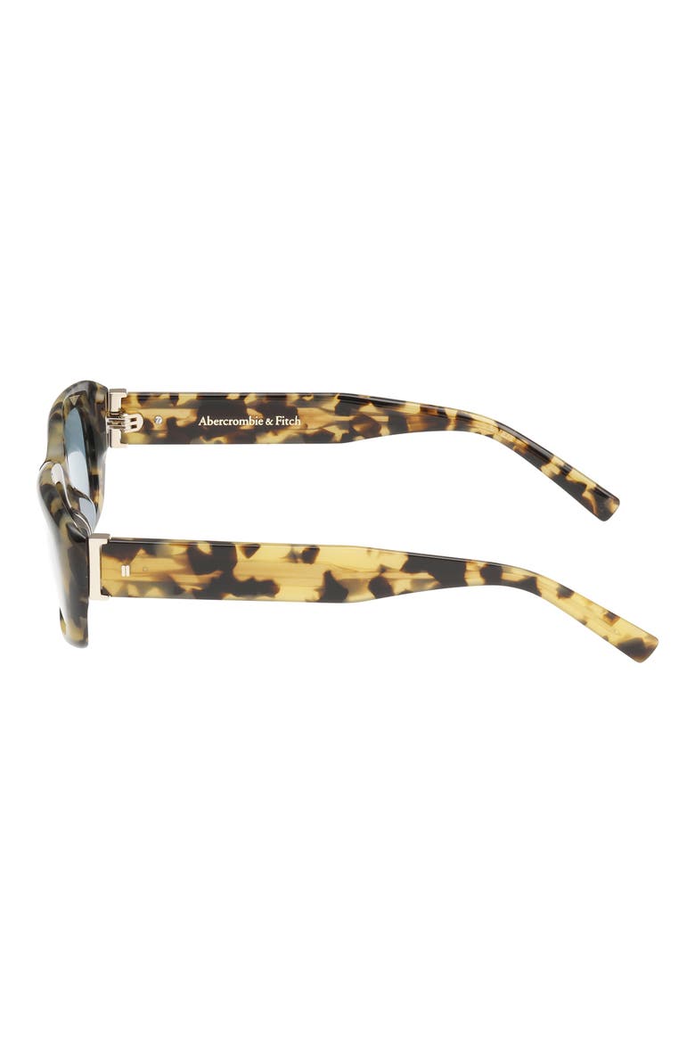 52mm Rectangular Sunglasses, Alternate, color, COLORED HAVANA / GREEN LENS