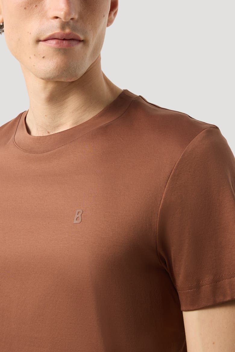 Cotton T-shirt Ryan, Alternate, color, Brown