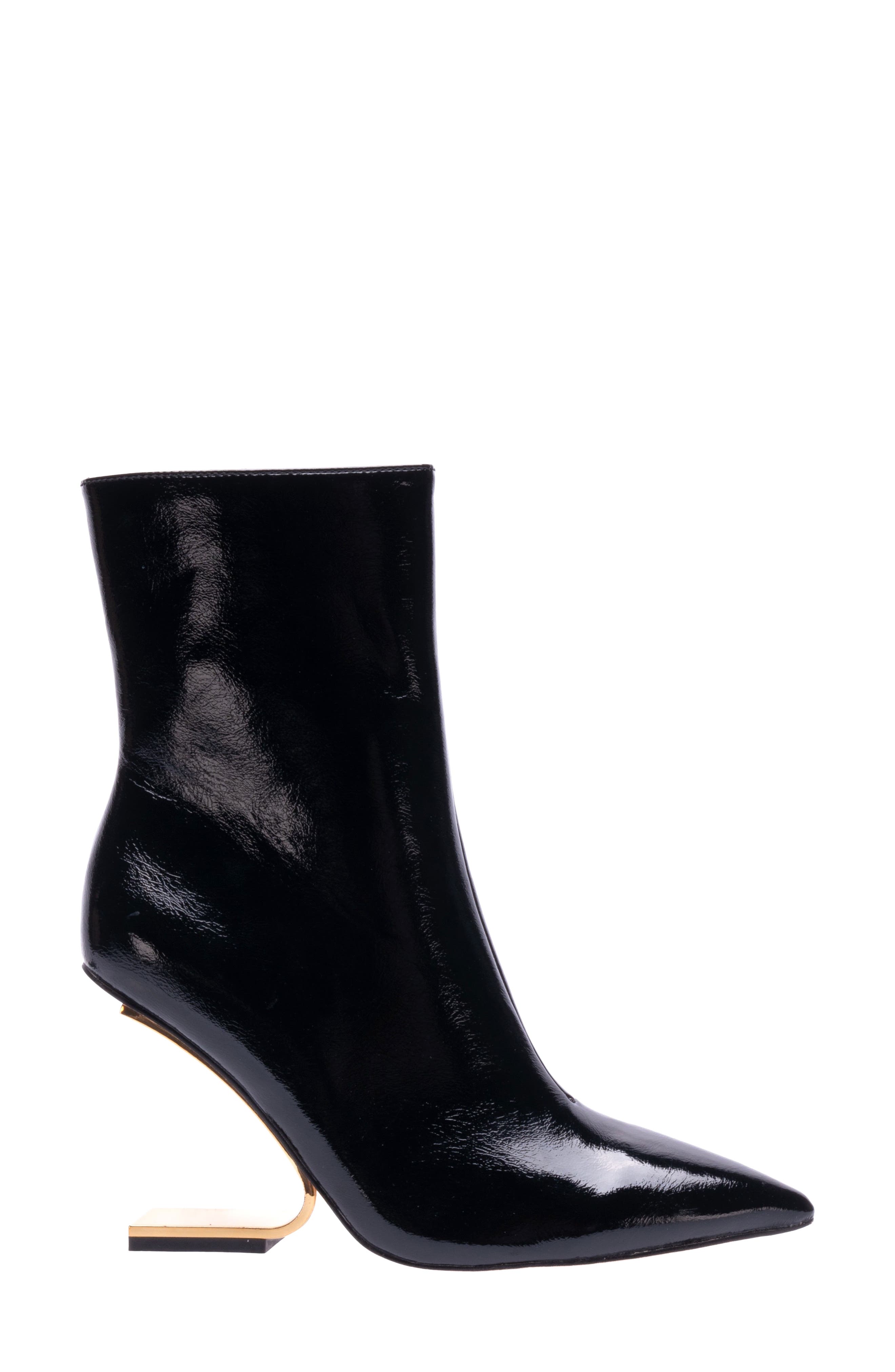 NINETY UNION Princess Inverted Heel Bootie, Alternate, color, Black Patent