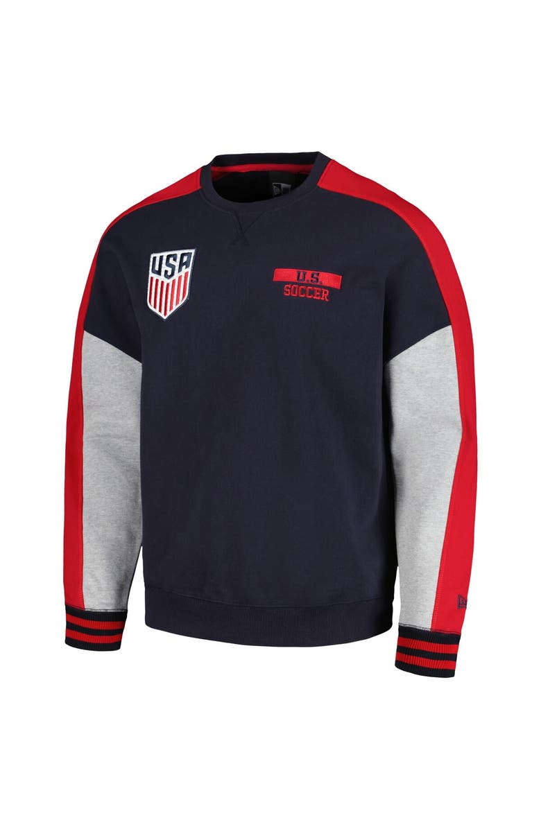 5TH AND OCEAN BY NEW ERA Men's 5th & Ocean by New Era Navy USMNT Athleisure Pullover Sweatshirt, Alternate, color, Navy