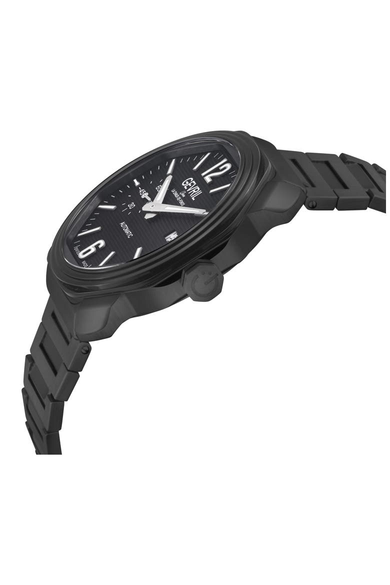 Roosevelt Automatic Bracelet Watch, 42mm, Alternate, color, BLACK